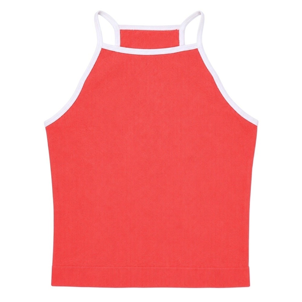 DSG Cami Womens XXS Cabana Coral Momentum Seamless Ribbed High Neck Tank Top NWT - Picture 1 of 3